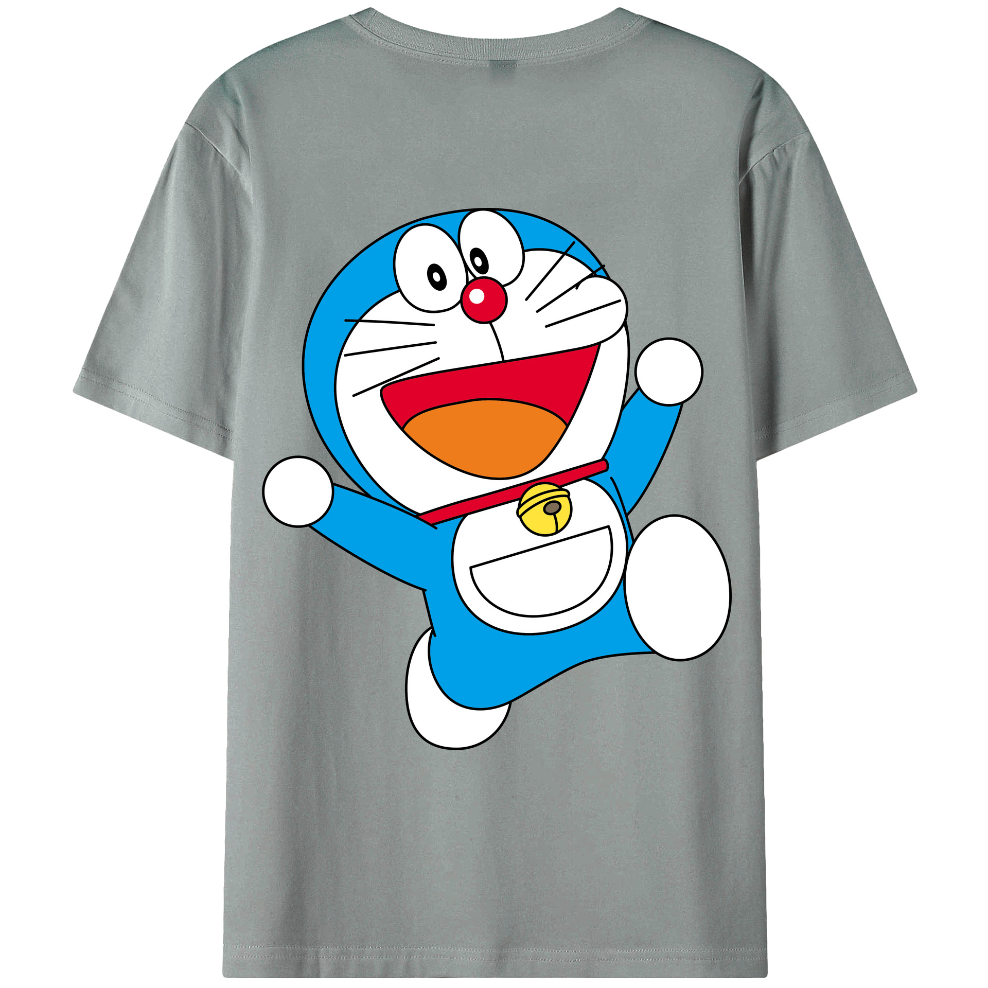 （画像用） ドラえもん Doraemon 綿100％ メンズ半袖Tシャツ（バックプリント） 通気性